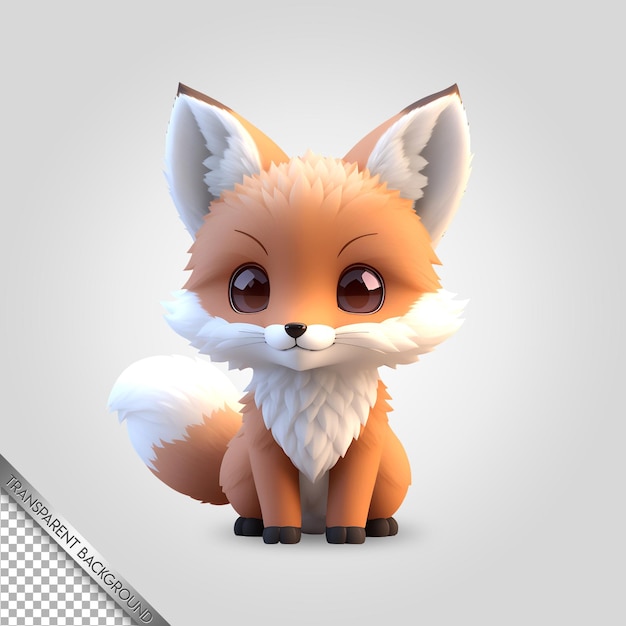 PSD animal chibi style transparent background