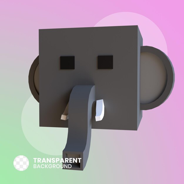 Animal head icon 3d ilustration