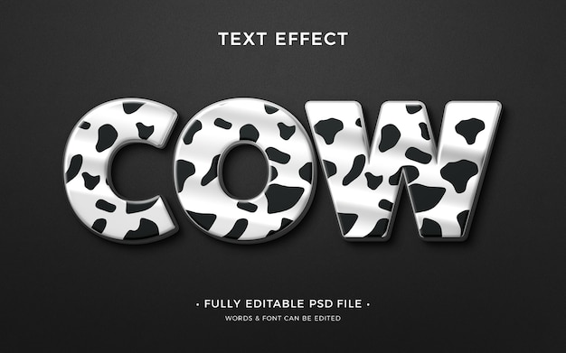 PSD animal print text effect