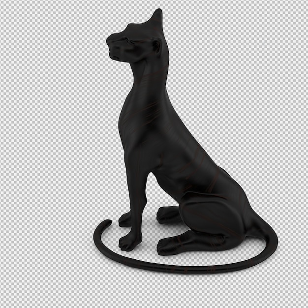 Animal statue 3d isolated render