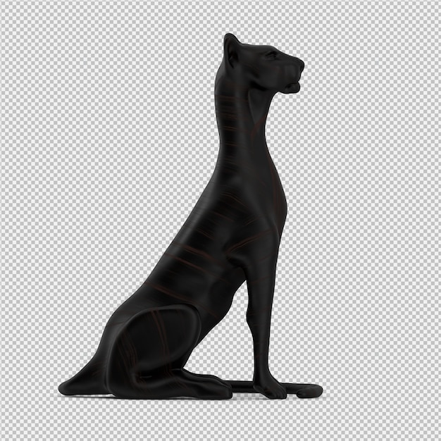 PSD animal statue 3d isolated render