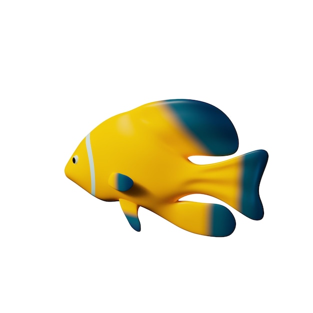 PSD animals amp ocean 3d illustration (illustrazione in 3d degli animali e dell'oceano)