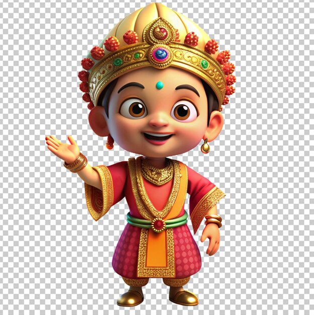 PSD animated cultural character