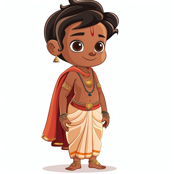 PSD anjan indian illustration