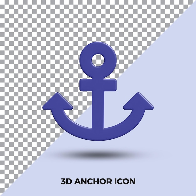 Anker 3d render pictogram illustratie