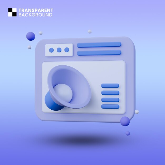 Announcement 3d icon isolated