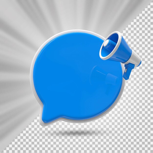 Announcement megaphone 3D Render