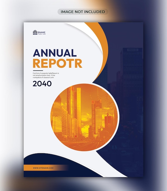 Annual report corporate modern book cover template