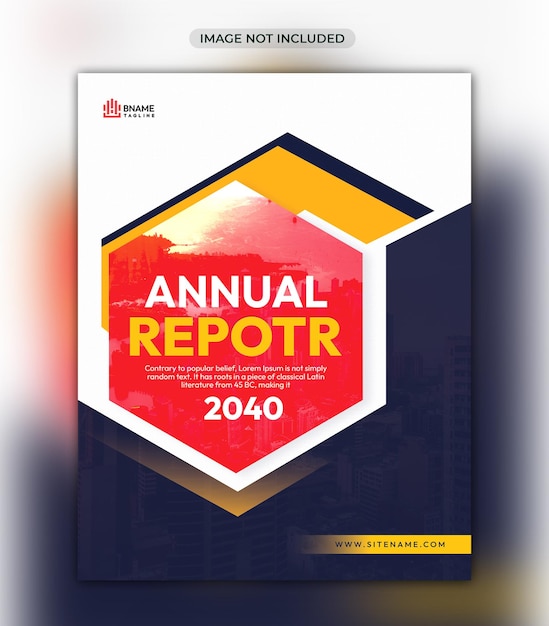 Annual report corporate modern book cover template