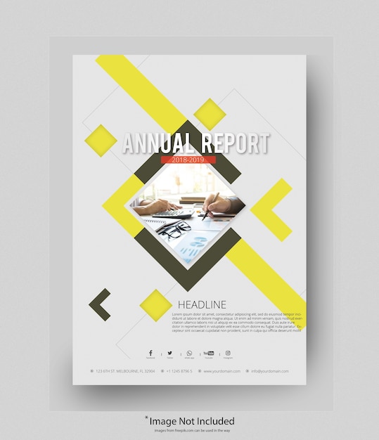 PSD annual report cover mockup