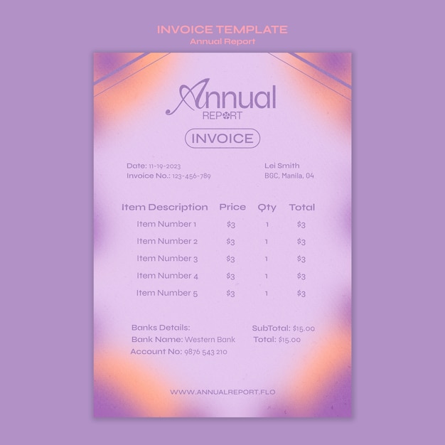 PSD annual report template design