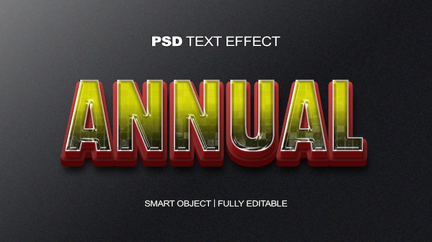 Annual text effect