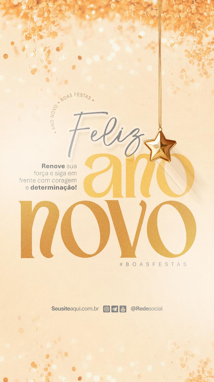 PSD ano novo happy new year new years eve happy holidays social media editable psd