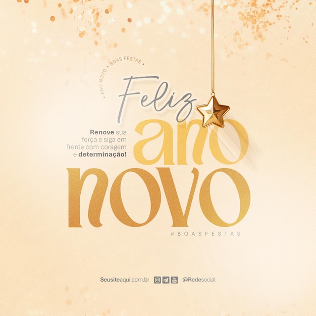 ano novo happy new year new years eve happy holidays social media editable psd