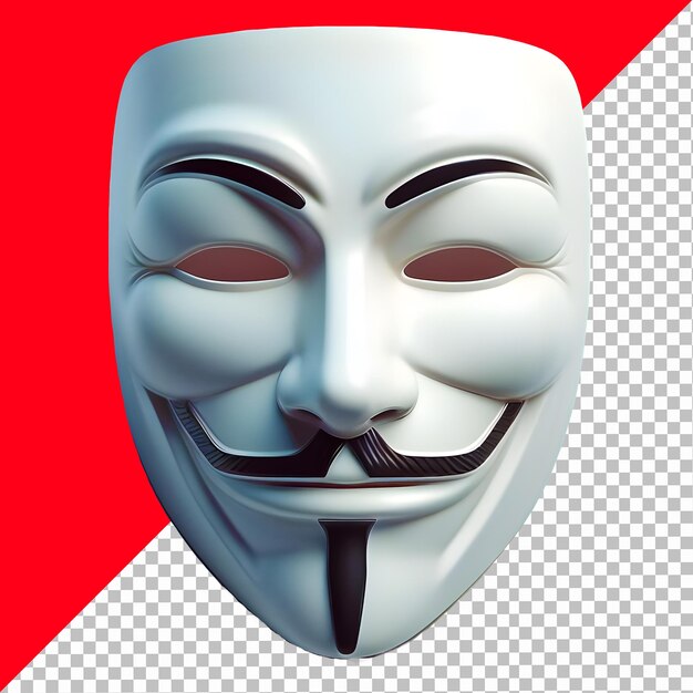 PSD Анонимная маска изолирована на прозрачном фоне