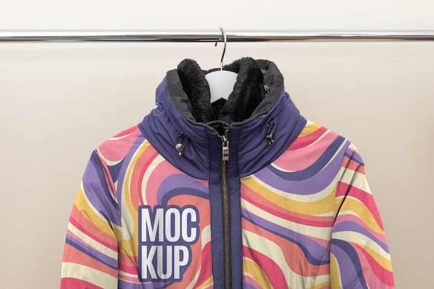 Design mockup di moda anorak