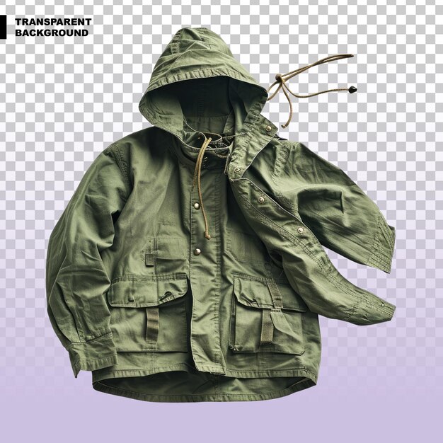 PSD anorak on transparent background