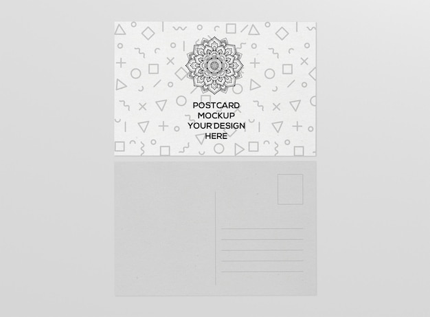 PSD ansichtkaart mockup