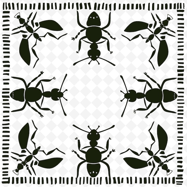 Ant line art met benen en antennes voor decoraties in de f outline scribble arts of nature decor