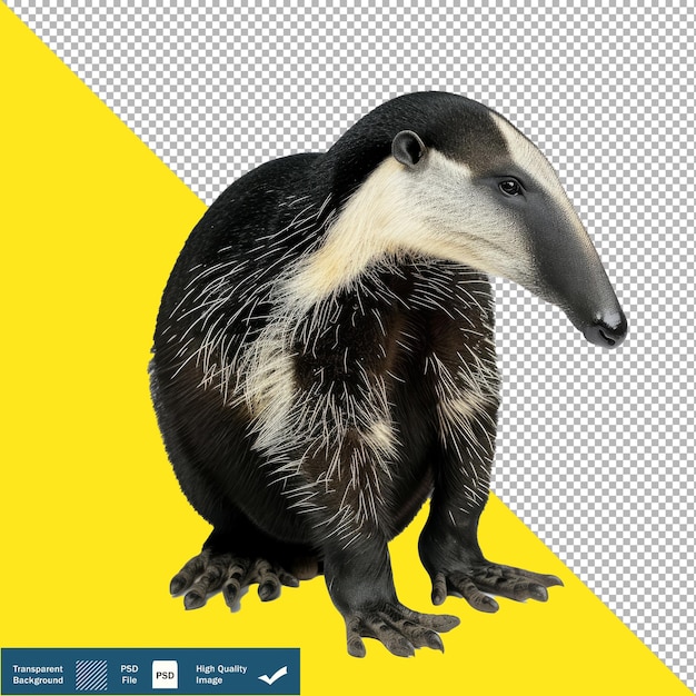 PSD anteater against a white backdrop transparent background png psd