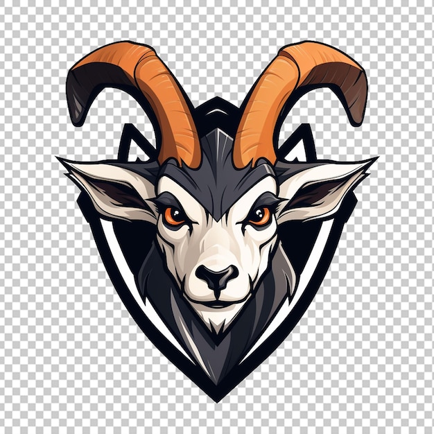 PSD antelope mascot logo