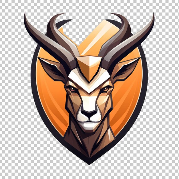 PSD antelope mascot logo