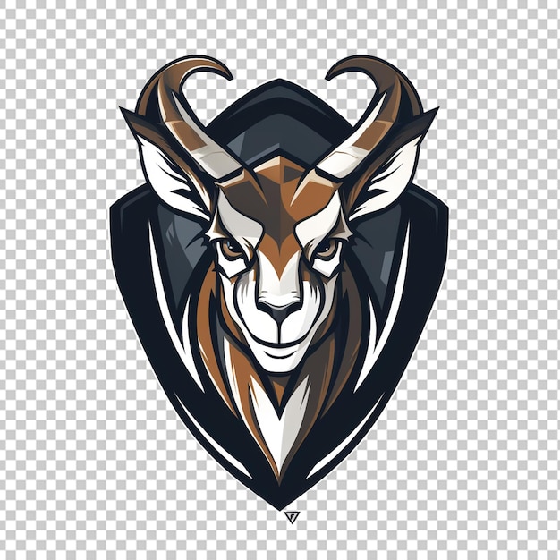 PSD Логотип талисмана антилопы