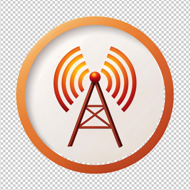 PSD antena icon on transparent background