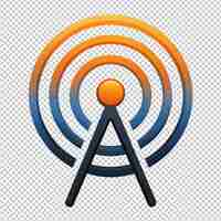 PSD antena icon on transparent background