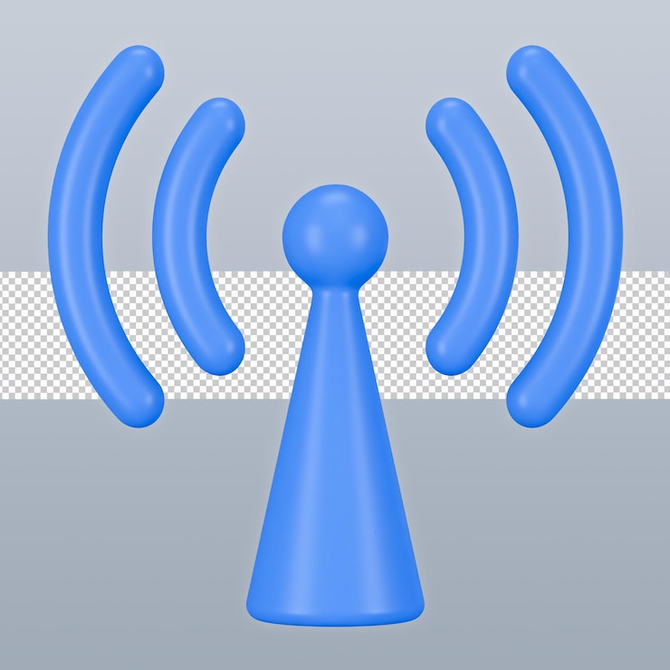 PSD antenna 3d icon