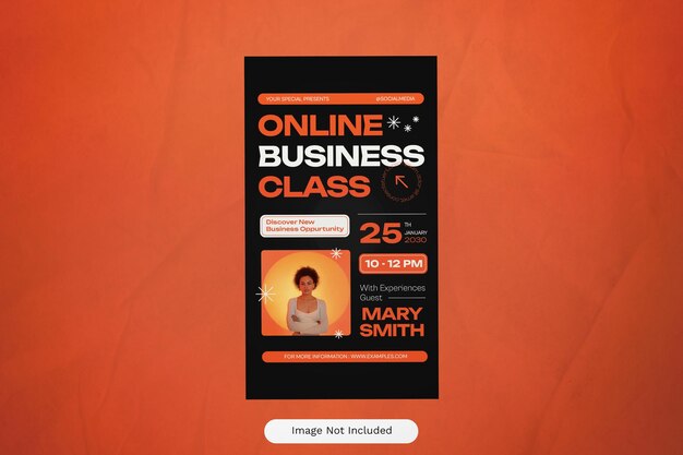 PSD anti-black design online business class historia w mediach społecznościowych
