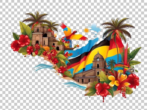 PSD antigua and barbuda culture vector on transparent background