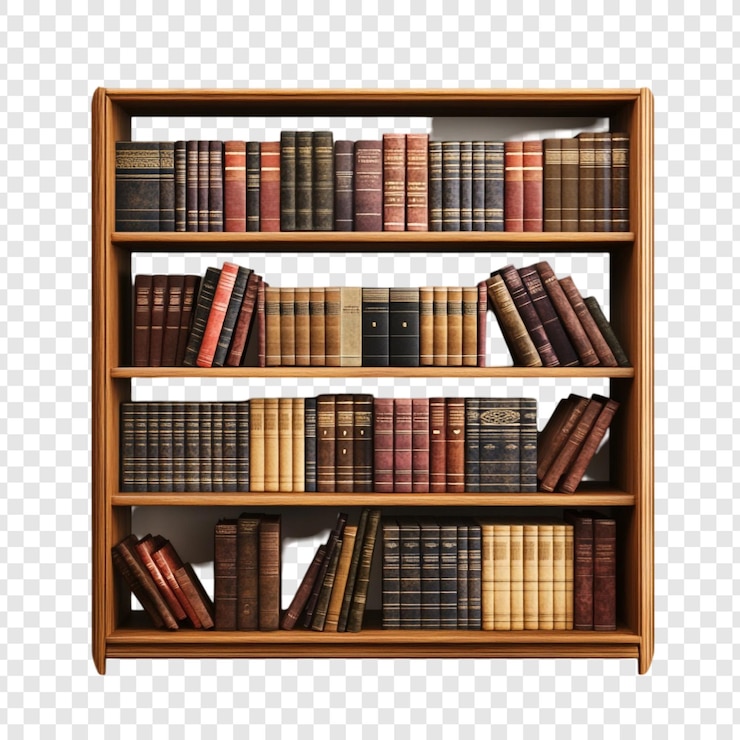 PSD antique bookshelf a collection of classic literature