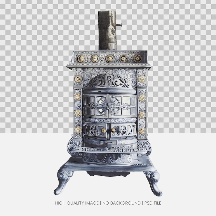 PSD antique cast iron stove