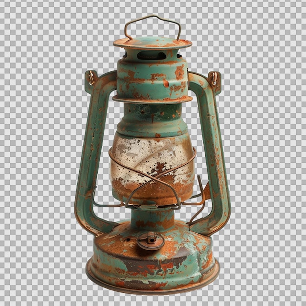 PSD antique lantern on transparent background