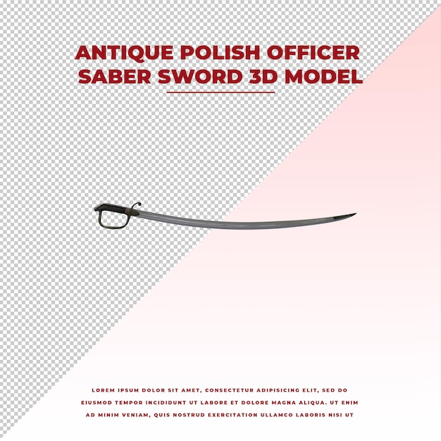 PSD antique polish officer saber sword