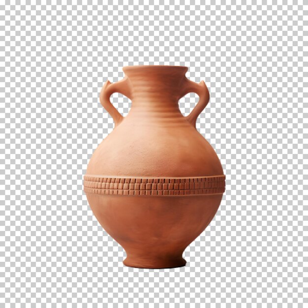 Antique porcelain vase isolated on transparent background