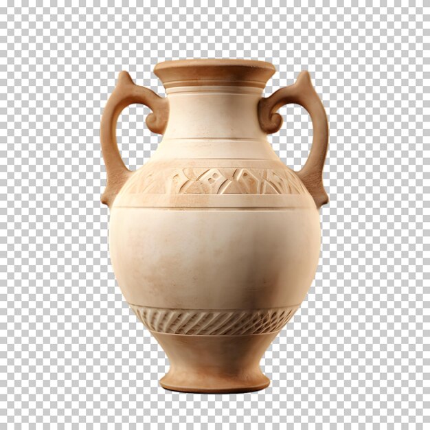 Vaso di porcellana antico isolato su sfondo trasparente
