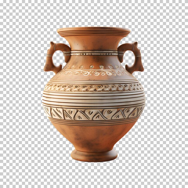 PSD antique porcelain vase isolated on transparent background