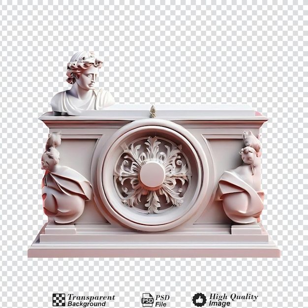 PSD antique statue cut horizontal parts isolated on transparent background