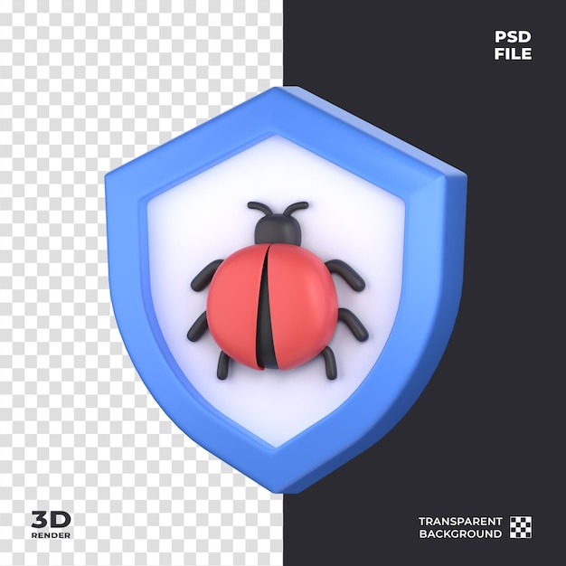 Antivirus 3d icon perfect for cyber security theme