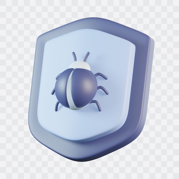 Iconica 3d della protezione antivirus