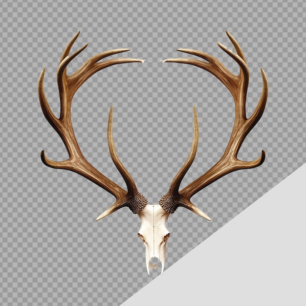 PSD antlers isolated on transparent background png