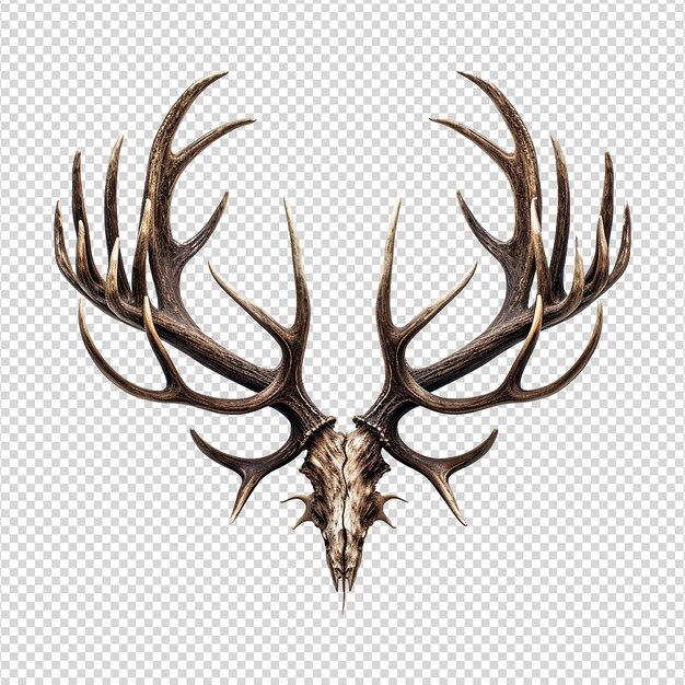 PSD antlers isolated on transparent background