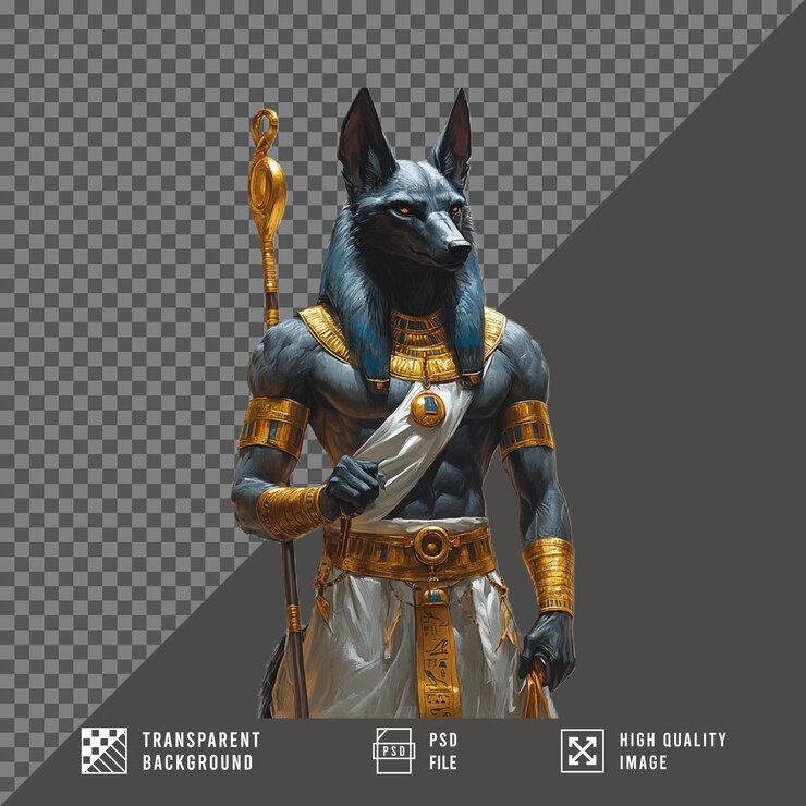 PSD anubis on transparent background