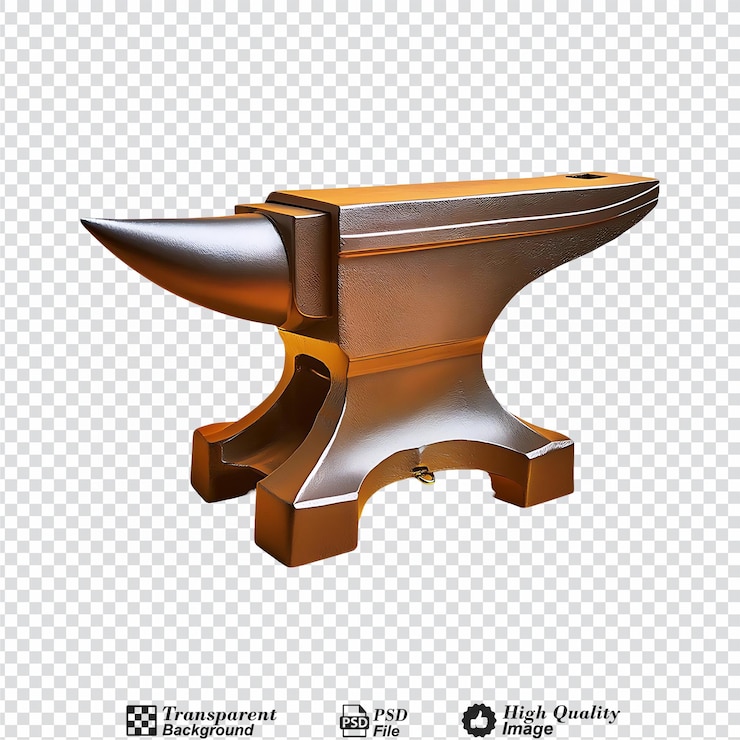 PSD anvil isolated on transparent background