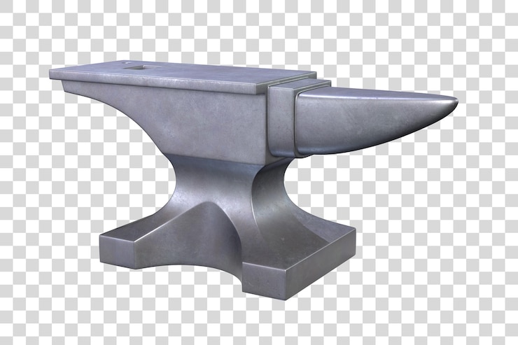 PSD anvil isolated on white background 3d render illustration