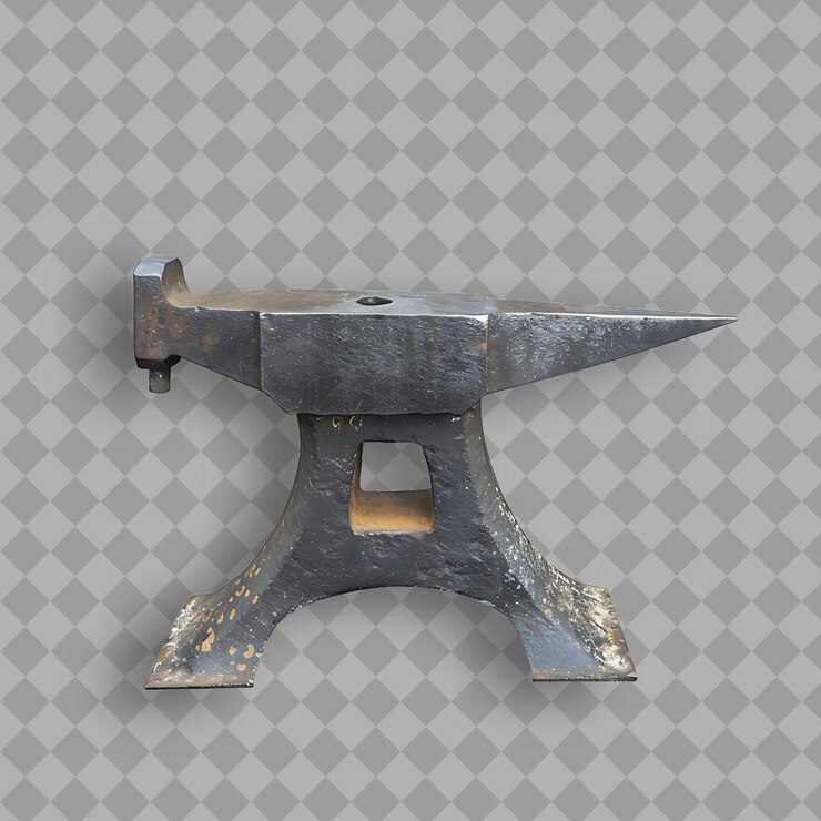 PSD anvil with black steel body a tool used to shape metal by ha png tool on clean background