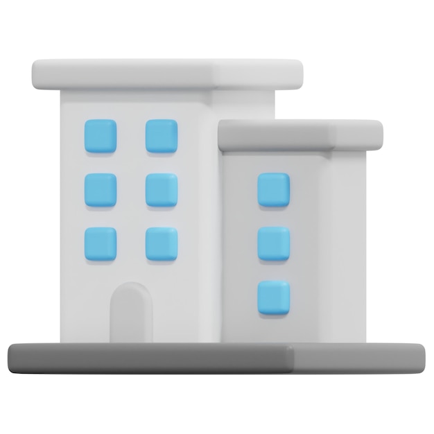 PSD apartment 3d render icon illustration