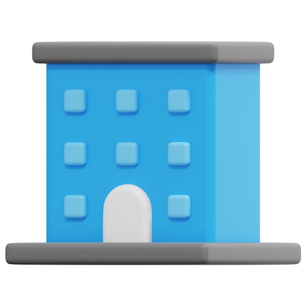 PSD apartment 3d render icon illustration